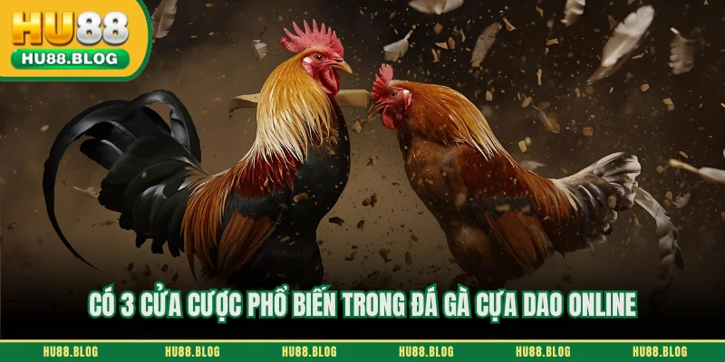 Có 3 cửa cược phổ biến trong đá gà cựa dao online