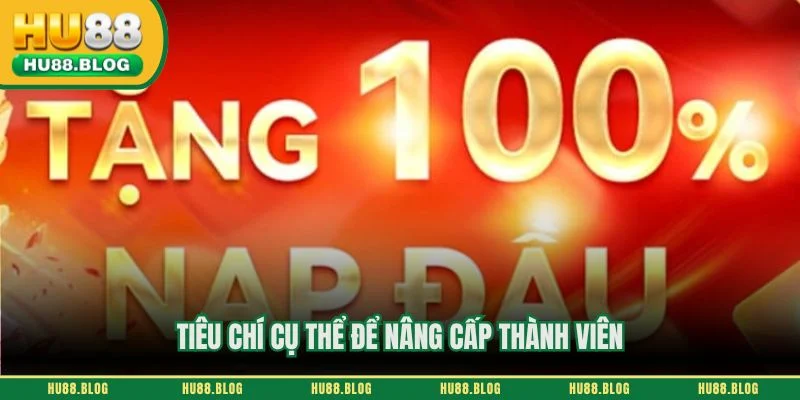 Tiêu chí cụ thể để nâng cấp thành viên